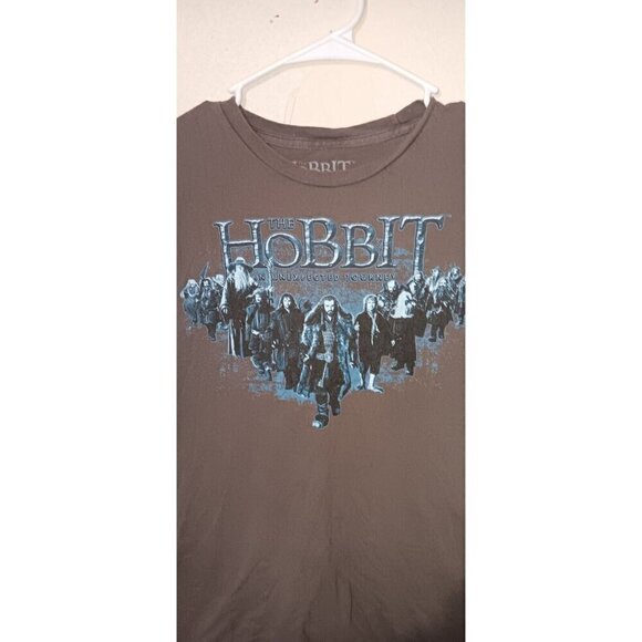 Men's Large The Hobbit An Unexpected Journey Gray LOTR Gray T-Shirt - Picture 2 of 6